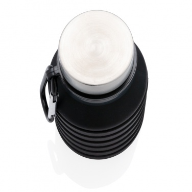 Logotrade promotional merchandise picture of: Leakproof collapsible silicone bottle with lid