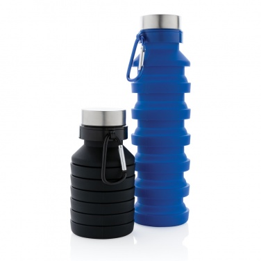 Logo trade corporate gift photo of: Leakproof collapsible silicone bottle with lid
