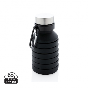 Logotrade advertising product picture of: Leakproof collapsible silicone bottle with lid