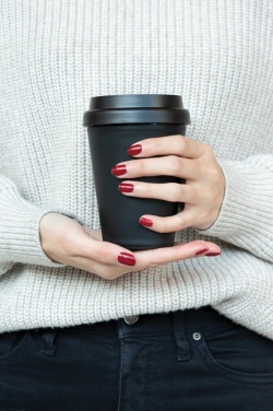 Logo trade promotional products image of: Reusable double wall coffee cup 300ml