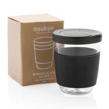 Logo trade promotional products picture of: Ukiyo borosilicate glass with silicone lid and sleeve