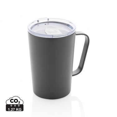 Logo trade promotional products image of: RCS Recycled stainless steel modern vacuum mug with lid