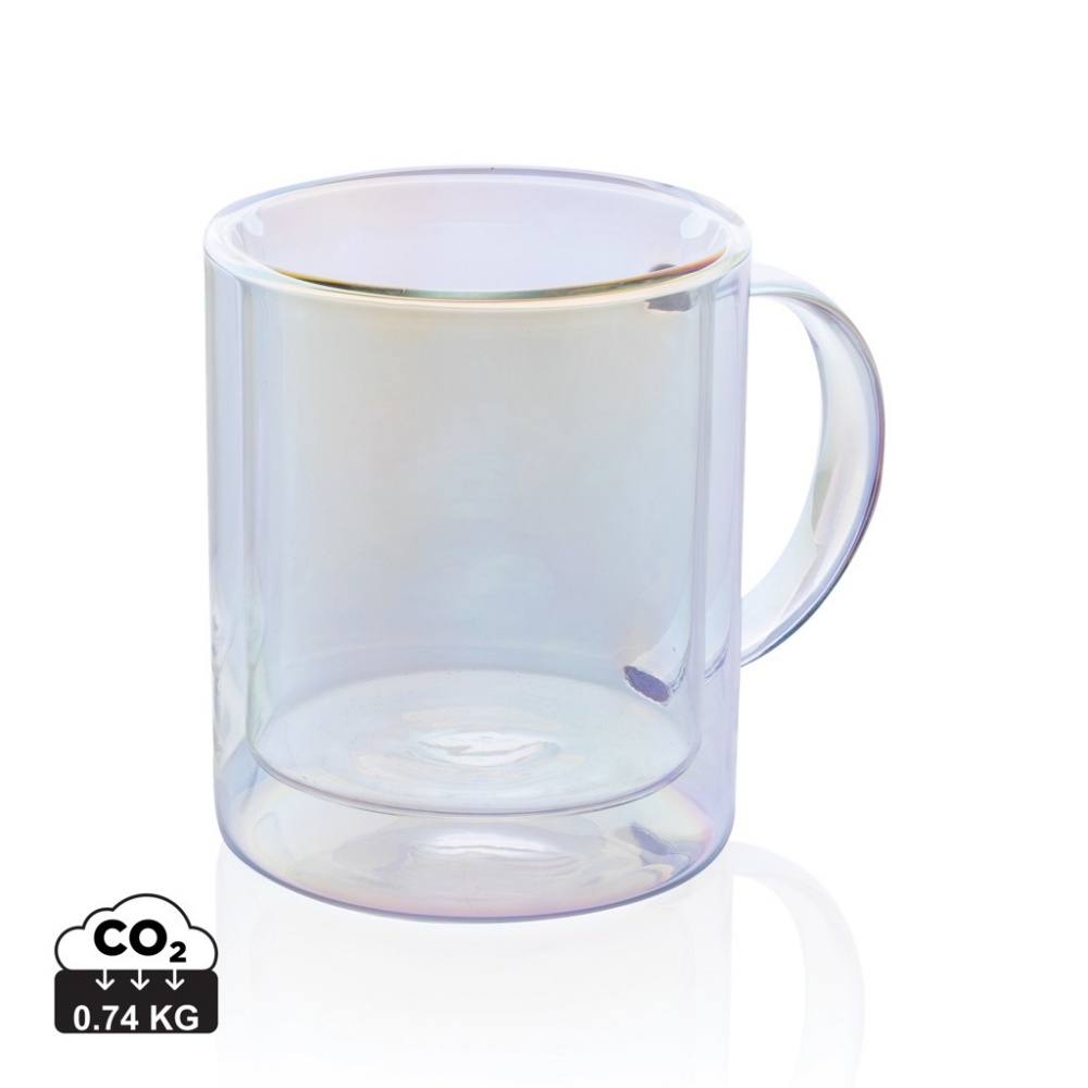 Logotrade promotional item picture of: Deluxe double wall electroplated glass mug