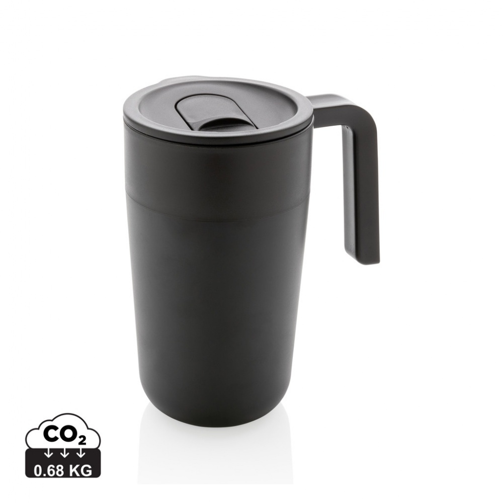 Logo trade promotional gifts image of: GRS Recycled PP and SS mug with handle