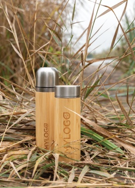 Logo trade promotional product photo of: Bamboo vacuum travel flask