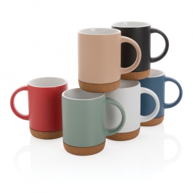 Logo trade promotional giveaway photo of: Ceramic mug with cork base 280ml