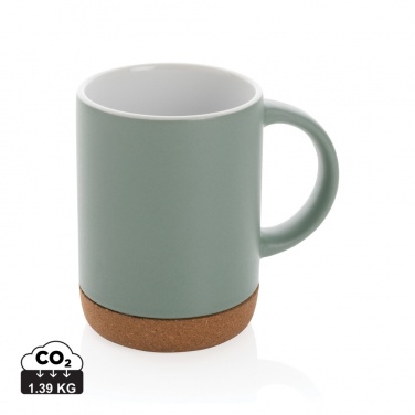 Logo trade promotional gift photo of: Ceramic mug with cork base 280ml