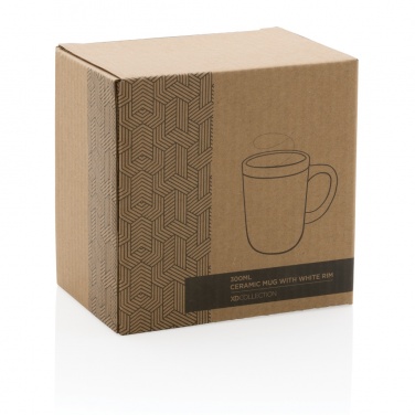 Logotrade promotional products photo of: Ceramic mug with white rim 300ml