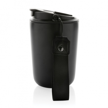 Logo trade promotional merchandise photo of: Cuppa RCS re-steel vacuum tumbler with lanyard