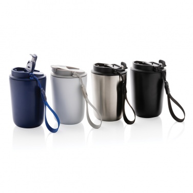 Logotrade corporate gifts photo of: Cuppa RCS re-steel vacuum tumbler with lanyard
