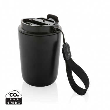 Logo trade corporate gift photo of: Cuppa RCS re-steel vacuum tumbler with lanyard