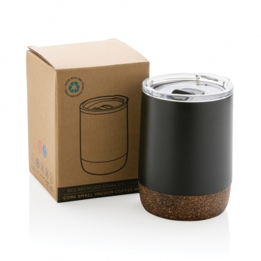 Logo trade business gifts image of: RCS Re-steel cork small vacuum coffee mug