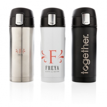 Logo trade promotional products picture of: RCS Recycled stainless steel easy lock vacuum mug