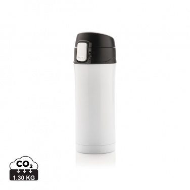 Logo trade promotional gifts image of: RCS Recycled stainless steel easy lock vacuum mug