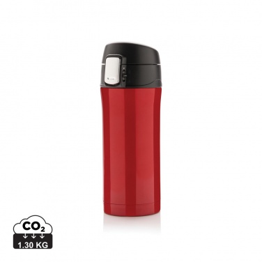 Logotrade promotional merchandise picture of: RCS Recycled stainless steel easy lock vacuum mug