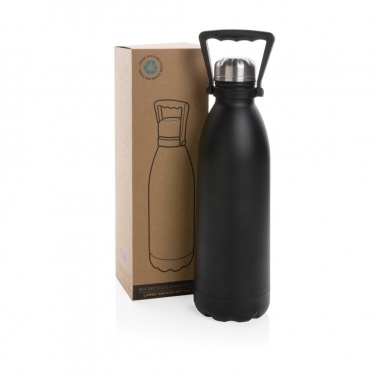 Logo trade promotional gifts picture of: RCS Recycled stainless steel large vacuum bottle 1.5L