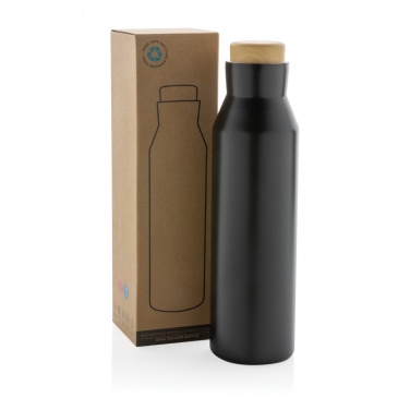 Logo trade advertising product photo of: Gaia RCS certified recycled stainless steel vacuum bottle