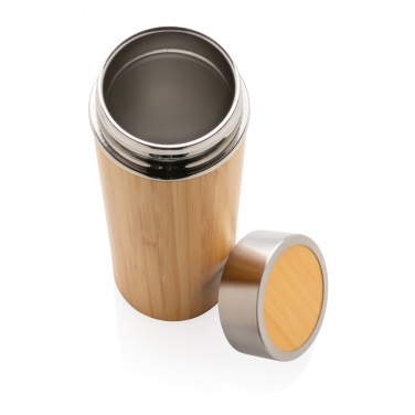 Logo trade business gift photo of: Leak proof bamboo vacuum bottle