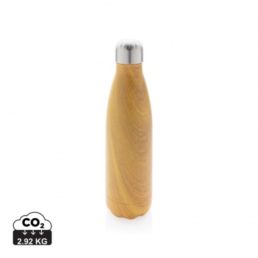 Logotrade promotional items photo of: Vacuum insulated stainless steel bottle with wood print