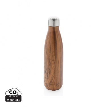 Logotrade promotional product image of: Vacuum insulated stainless steel bottle with wood print