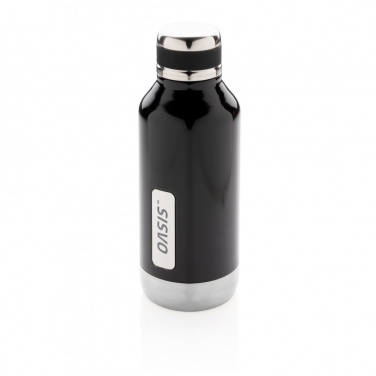 Logo trade promotional giveaways picture of: Leak proof vacuum bottle with logo plate