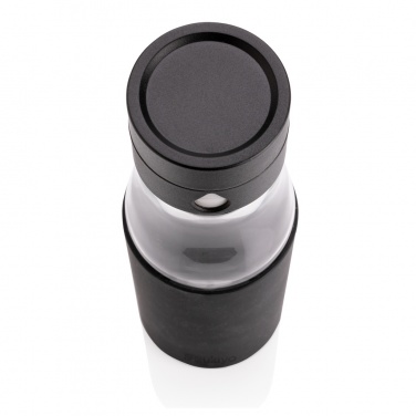Logo trade promotional gifts picture of: Ukiyo glass hydration tracking bottle with sleeve