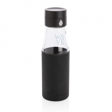 Logo trade promotional product photo of: Ukiyo glass hydration tracking bottle with sleeve