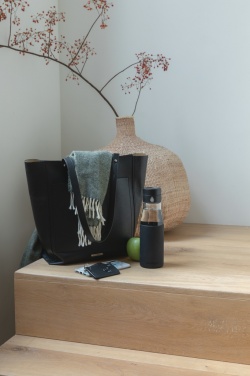 Logo trade business gifts image of: Ukiyo glass hydration tracking bottle with sleeve