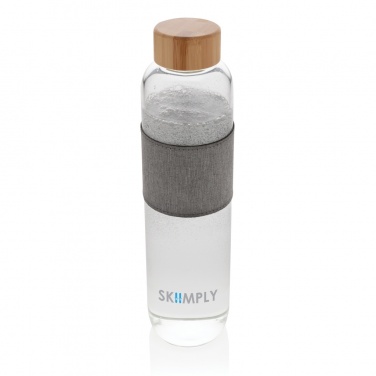 Logotrade promotional product picture of: Impact borosilicate glass bottle with bamboo lid