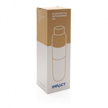 Logotrade promotional items photo of: Impact borosilicate glass bottle with bamboo lid