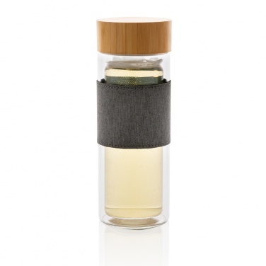 Logo trade advertising product photo of: Impact double wall borosilicate glass bottle