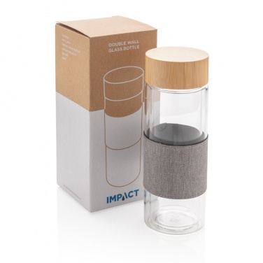 Logotrade promotional item picture of: Impact double wall borosilicate glass bottle