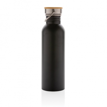 Logotrade advertising product image of: Modern stainless steel bottle with bamboo lid