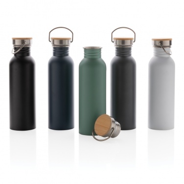 Logotrade business gifts photo of: Modern stainless steel bottle with bamboo lid
