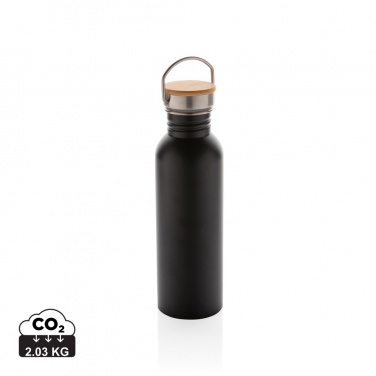 Logotrade promotional product picture of: Modern stainless steel bottle with bamboo lid