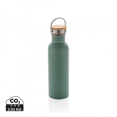 Logotrade corporate gift picture of: Modern stainless steel bottle with bamboo lid