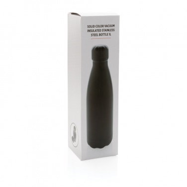 Logo trade promotional gift photo of: Solid colour vacuum stainless steel bottle 1L