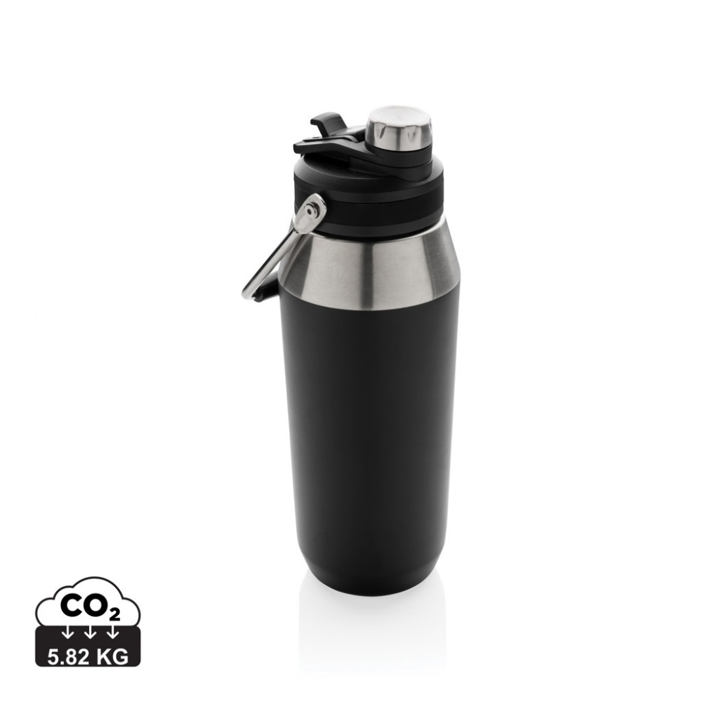Logo trade promotional giveaway photo of: Vacuum stainless steel dual function lid bottle 1L