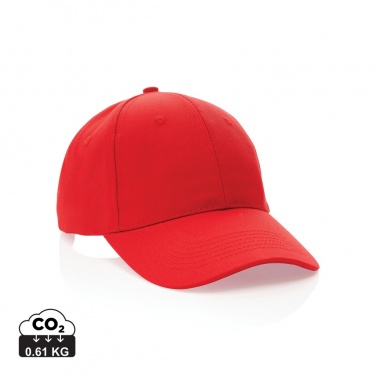 Logo trade corporate gift photo of: Impact 6 panel 280gr Recycled cotton cap with AWARE™ tracer