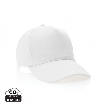 Logo trade corporate gifts picture of: Impact 5panel 280gr Recycled cotton cap with AWARE™ tracer