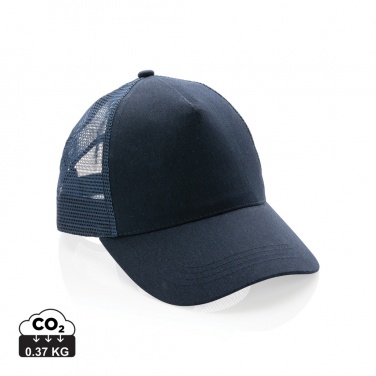 Logo trade promotional merchandise image of: Impact AWARE™ Brushed rcotton 5 panel trucker cap 190gr