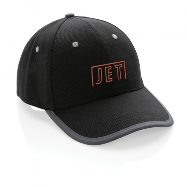 Logo trade promotional merchandise photo of: Impact AWARE™ Brushed rcotton 6 panel contrast cap 280gr