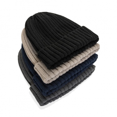 Logo trade promotional products image of: Kennedi AWARE™ Polylana® beanie with large rib