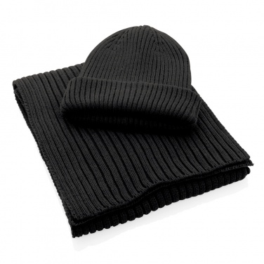 Logotrade promotional item image of: Impact AWARE™ Polylana® knitted scarf 180 x 25cm