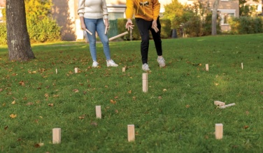 Logo trade promotional giveaways picture of: Wooden kubb set