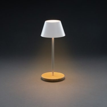 Logotrade promotional giveaway image of: Pure Glow RCS usb-rechargeable recycled plastic table lamp