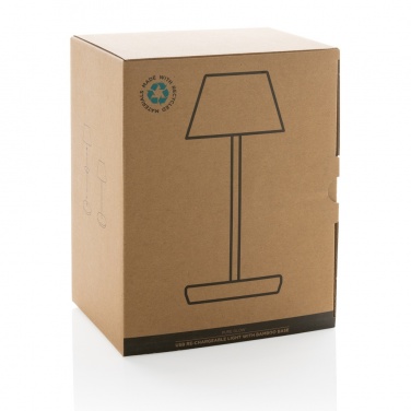 Logo trade promotional merchandise picture of: Pure Glow RCS usb-rechargeable recycled plastic table lamp