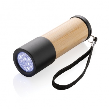 Logo trade promotional giveaways image of: Bamboo and RCS certfied recycled plastic torch