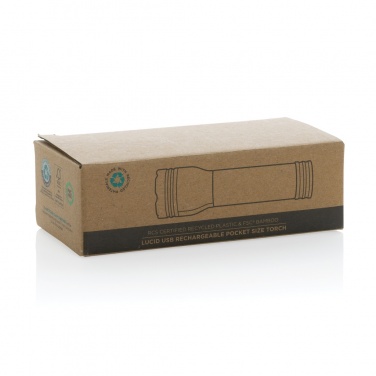 Logotrade promotional product picture of: Lucid 1W RCS certified recycled plastic & bamboo torch