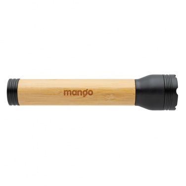 Logo trade promotional giveaways picture of: Lucid 5W RCS certified recycled plastic & bamboo torch